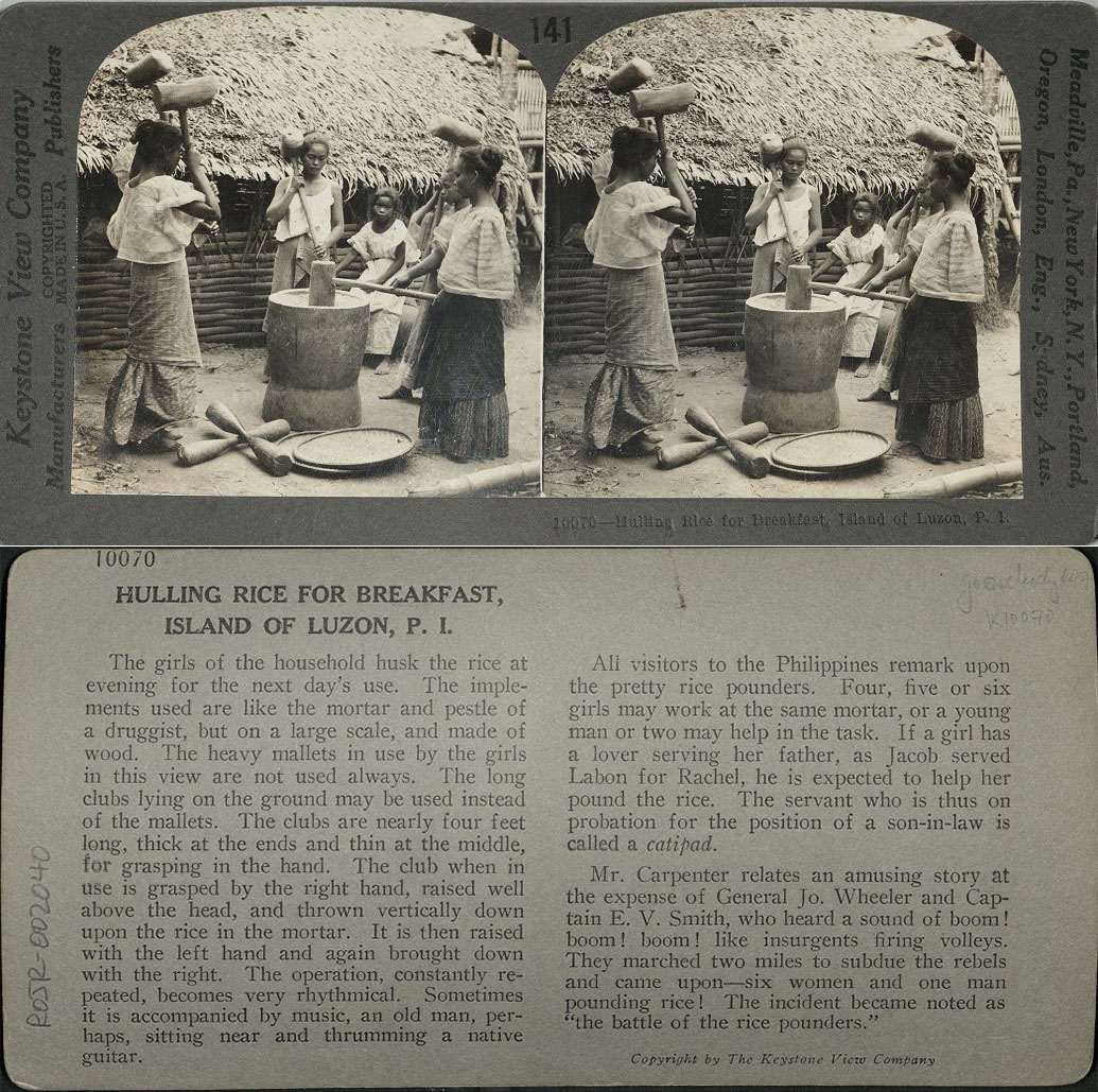 Hulling Rice for Breakfast, Island of Luzon, P. I.